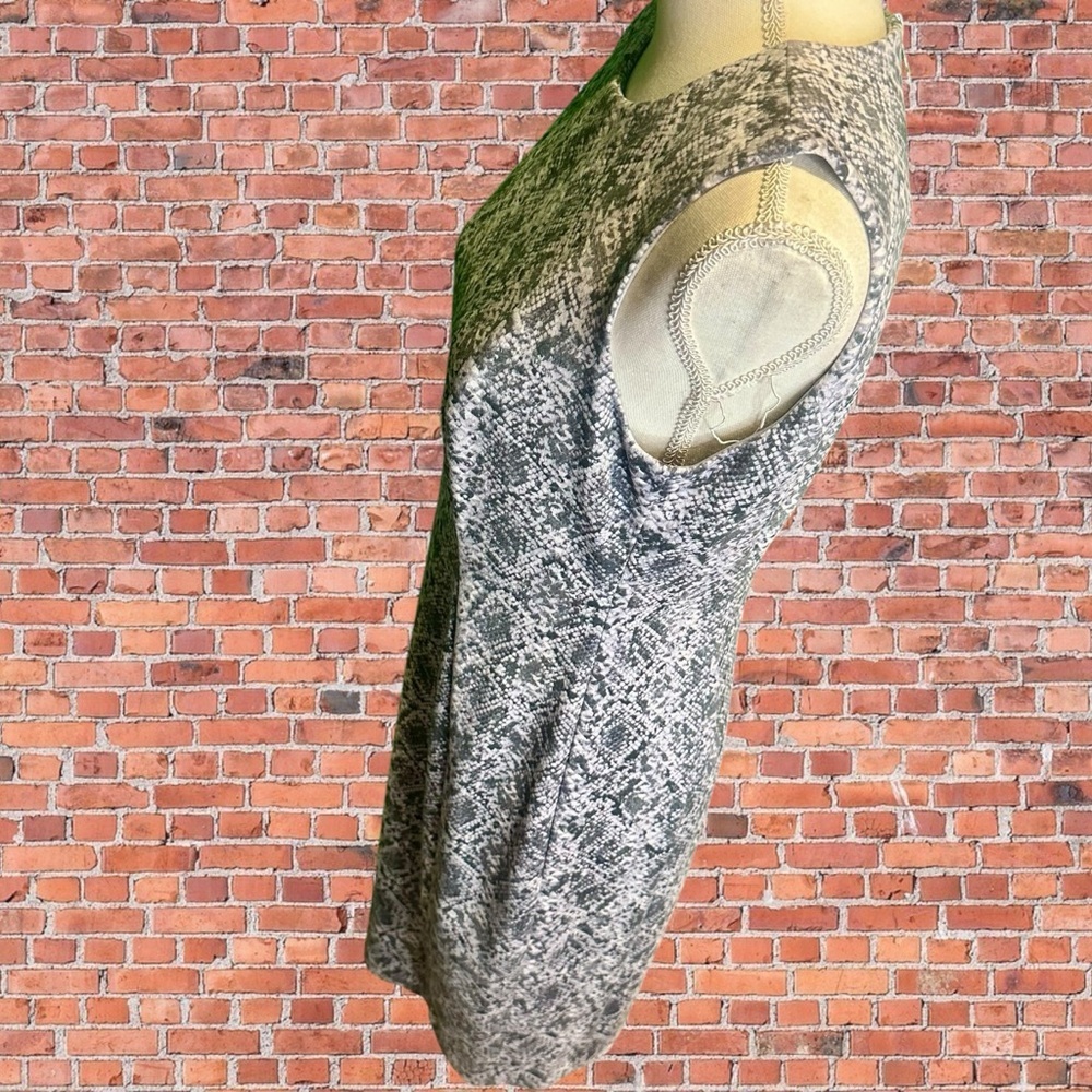 Calvin Klein Gray Python Snake Print Vegan Suede … - image 7